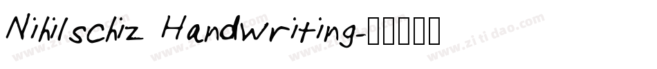 Nihilschiz Handwriting字体转换